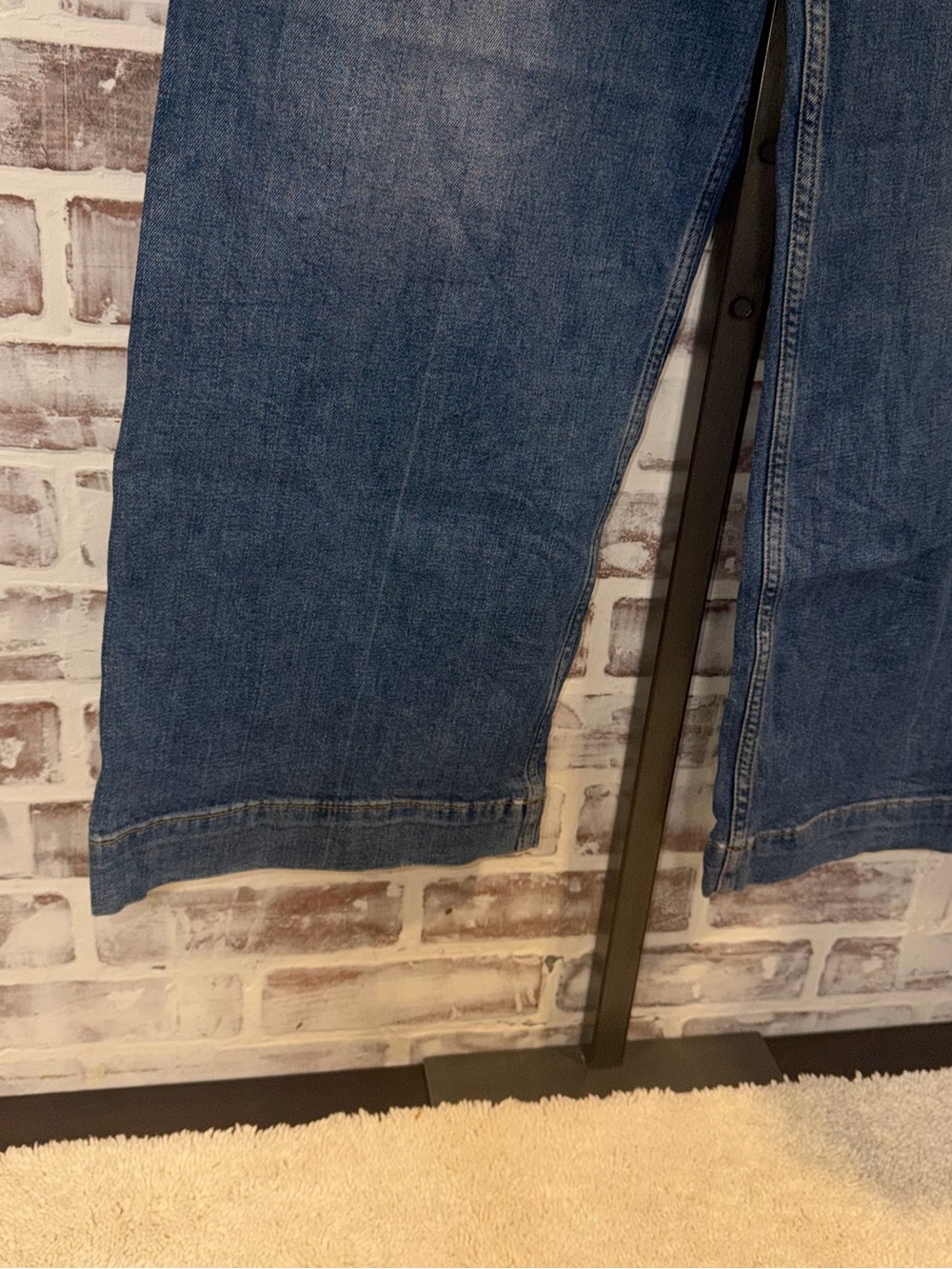 Pilcro Wide-Leg the skipper Relaxed Blue Denim Jeans - Picture 4 of 9